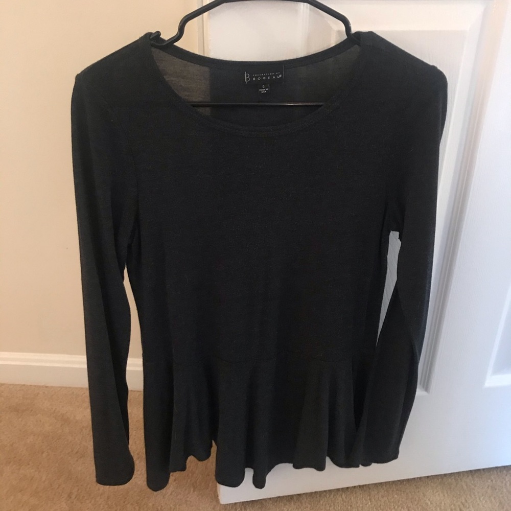 Grey peblum shirt